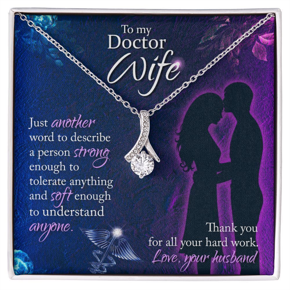 Just Another Word Ribbon Necklace Silver Tone Standard Box
